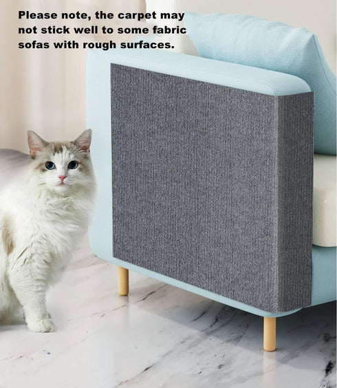 78.7"x15.8" Trimmable Self-adhesive Carpet Mat Pad Replacement for Cat Tree Shelf Shelves, Cat Wall Furniture Steps, Cat Carpet Scratching Post Sc...