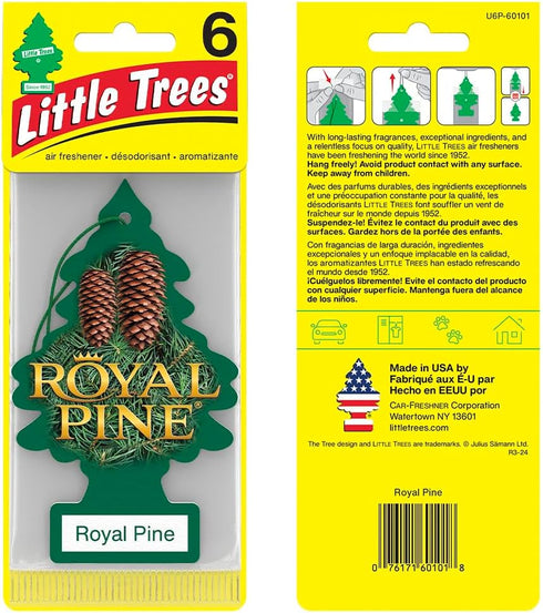 LITTLE TREES Air Fresheners Car Air Freshener. Hanging Tree Provides Long Lasting Scent for Auto or Home. Royal Pine, 24 Air Fresheners...