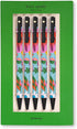 Kate Spade New York Black Ink Pen Set of 5, Cute Click Pens, Plastic Retractable Pens for Writing and Journaling (Safari Floral)...