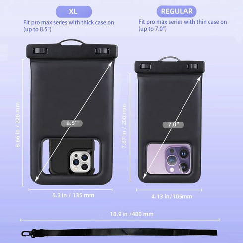 AiRunTech Floating Waterproof Phone Pouch/Case - Travel Beach Bag Sandproof Swimming Pool Bag Cruise Ship Essentials Phone Dry Bag for Vacation Mu...