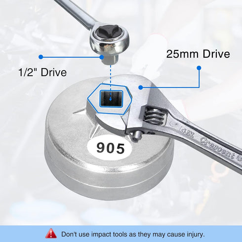 Tongze 73mm Oil Filter Wrench: 15 Flutes Oil Filter Removal Tool Compatible with AC Delco PF46/PF47/PF48/PF48e/PF63, NAPA 1516 Gold Oil Filter for...