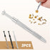 3Pcs 4 Prongs Jeweler's Pick up Tool, Stainless Steel Piercing Ball Grabber Tool, 4-Claw Pick up Tool for Small Parts Pickup, Pick Up Tool for Tin...