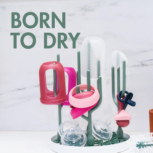 Boon Desert Countertop Baby Bottle Drying Rack - Holding Capacity for 8 Baby Bottles and Baby Accessories - Baby Bottle Organizer and Storage - Ba...