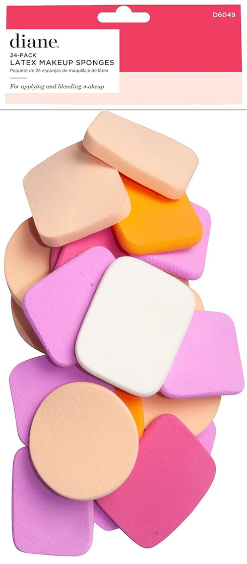 Diane D6049 Assorted Latex Makeup Cosmetic Sponges - 24 Pack...