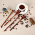 4 Pieces Wooden Coffee Mixing Spoons, Long Handle Wooden Spoon Mixing Honey Spoon Handmade Wood Stirring Spoon for Kitchen Stirring...