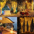 HEYFUNi 304 LED Curtain Lights Outdoor, 9.8Ft*9.8Ft Hanging String Lights Plug in with 8 Modes, Connectable Curtain Fairy Lights for Bedroom, Dorm...