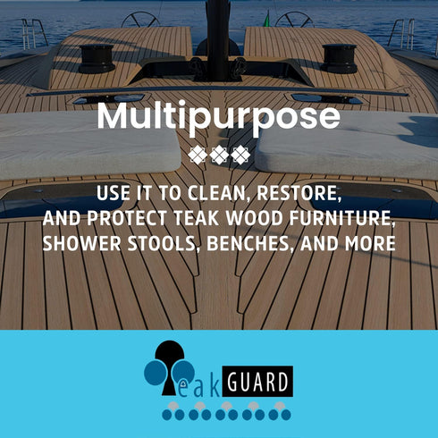 Super Cleaner, Pre-Finish Teak Cleaner and Brightener, Water-Based No Oil Teak Wood Restorer and Protectant, Deep Cleanser for Outdoor & Indoor Wo...