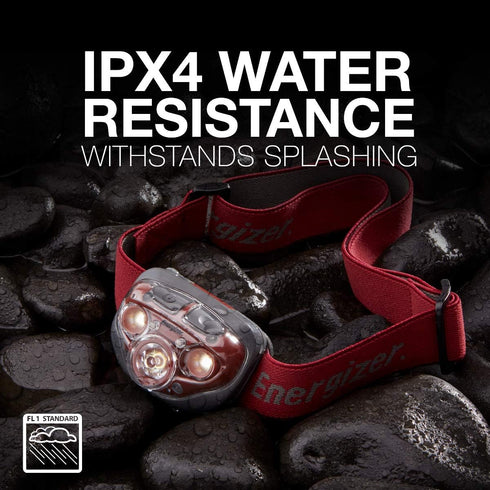 Energizer LED Headlamp, Bright Headlamp for Outdoors, Camping and Mechanic Work Light, includes Batteries, Pack of 1, Rust Red...