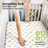 Pack and Play Sheets Fitted, 2-Pack Mini Crib Sheets - Pack N Play Sheets, Organic Fitted Crib Sheet for Pack and Play Mattress, Playard Baby Crib...