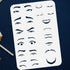 FINGERINSPIRE Facial Features Stencils 11.7x8.3 inch Emotions Sorrows and Joys Stencil Plastic Eyes Eyebrows Mouth Nose Patterns Template Reusable...