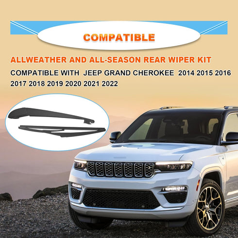 Rear Windshield Wiper Blade Kits, Compatible With Grand Cherokee 2014-2022, 11" (280mm), OEM: 68197131AA...