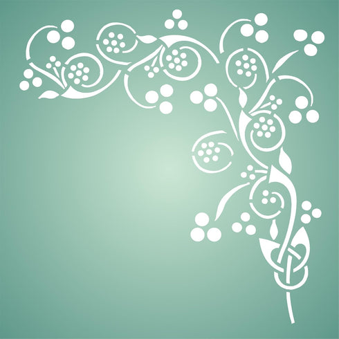 Celtic Corner Stencil, 10.5 x 10 inch - Classic Celtic Knot Corner Stencils for Painting Template...
