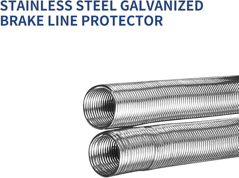 Brake Line Protector for 3/16" Tube - Upgraded Stainless Steel Brake Line Protector 3/16 Inch(2024 New), Premium Galvanized Gravel Guard Spring 16...