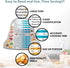 Air Fryer Magnetic Cheat Sheet Set, Instant Air Fryer Cooking Times Chart, Air Fryer Accessories Cooking Program Cheat Sheet, Kitchen Frying Lid C...
