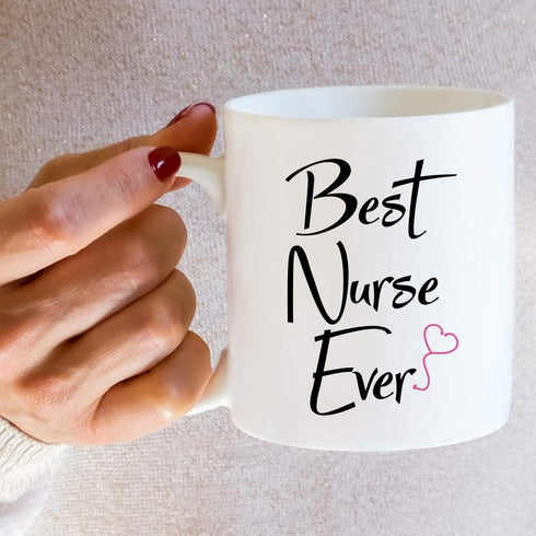 Retreez Funny Mug - Best Nurse Ever 11 Oz Ceramic Coffee Mugs - Funny, Sarcasm, Inspirational, Motivational graduation birthday gifts for friends,...