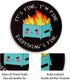 Dumpster on Fire Round Mouse Pad 8.6 x 8.6 Inch, Cute Funny Mousepad for Laptop Gaming, Stitched Edge Non-Slip Rubber Base, Home Office Decor Desk...