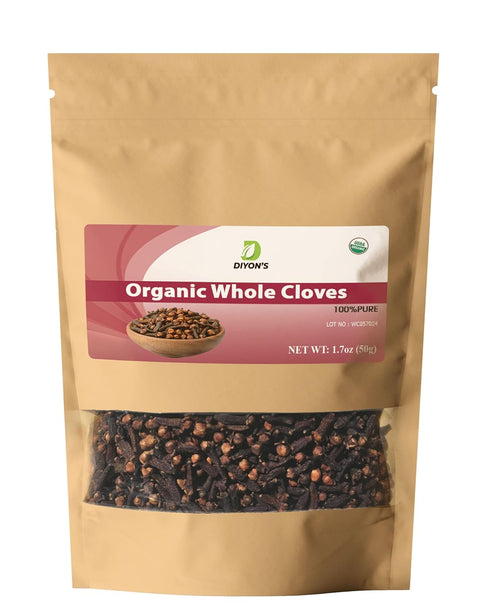 Organic Whole Cloves 1.7 oz, (stand up resealable pouch)...