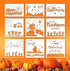 9PCS Halloween Stencils for Painting on Wood Wall Creative Patterns DIY Halloween Drawing Template Pumpkin Bat Decoration Crafts Stencils Perfect ...