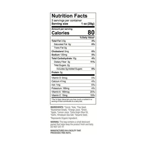 Brad's Raw Organic Gluten Free Raw Chips, Kale, 3 Ounce...