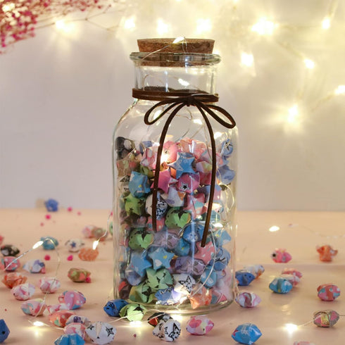 560 Sheets Origami Star Paper Strips with 8 Different Designs of Cute Cartoon Origami for DIY Handcrafts, School Teaching Origami Star Paper (Plan...