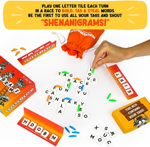Shenanigrams! – The Mega-Mischievous Word Game! A Super Fun & Fast Family Party Game for Kids, Teens & Adults - Great for Travel, Couples & Family...