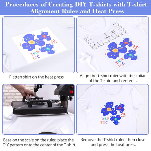 9pcs Tshirt Ruler Guide for Vinyl Alignment, T Shirt Rulers to Center Designs, PVC Measurement Template, Sewing Supplies Accessories Tools for Cri...