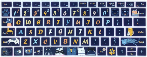 Sanfulin Keyboard Cover Skin for Microsoft Surface Laptop 3 13.5''&15'' and Surface Book 3 13.5''&15'',Silicon Keyboard Protector with Big Letter ...