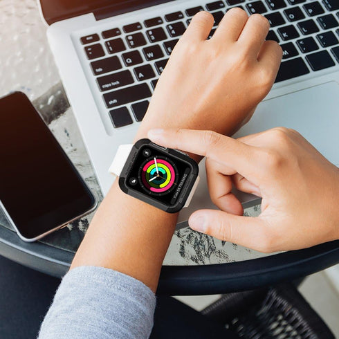 Spigen Rugged Armor Designed for Apple Watch Case for 42mm Series 3/2/1/Original (2015) - Black...