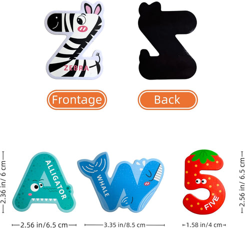 EHR Magnetic Letters and Numbers,Colorful ABC Animal Alphabet Fridge Magnets,Educational Spelling Learning Game Toys for Kids,Toddlers 3 4 5 Years...