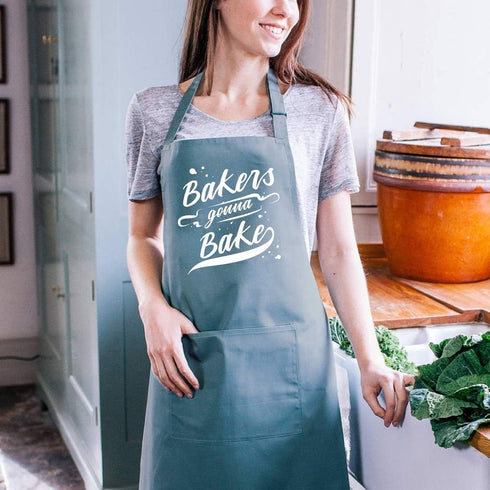 Funny Baking Aprons for Women Men, Cute Baking Gifts for Bakers, Kitchen Cooking Apron with 2 Pockets, Birthday Housewarming Gifts for Mom Wife Hu...