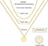 Harlorki Dainty Simple 14K Gold Plated Layered Paperclip Chain Choker Bar Round Disk Pendant Necklace Fashion Jewelry Gift for Women Lady...