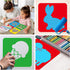 36pcs Drawing Stencils for Kids 8 Inch Sidewalk Chalk Stencils Painting Large Washable Reusable Learning Themed Primary Shape Template for Kids To...