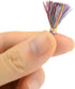 100 pcs Multi-Colors Mini Tiny Handmade Craft Tassels with Golden Jump Ring for Earring Jewelry Accessories and Other DIY Supplies (Rainbow, 2 cm)...