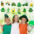 72PCS St Patrick’s Day Bulletin Board Decoration, 12 Styles Lucky Irish Day Shamrock Gnome Leprechaun Classroom Paper Cutouts for Party Decoration...