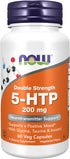 NOW Supplements, 5-HTP (5-hydroxytryptophan) 200 mg, Double Strength, Neurotransmitter Support*, 60 Veg Capsules...