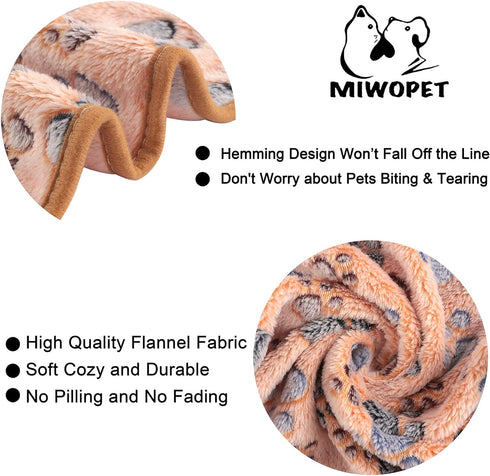 3 Pack Cat and Dog Blanket Soft & Warm Fleece Flannel Pet Blanket, Great Pet Throw for Puppy, Small Dog, Medium Dog & Large Dog (Small)...
