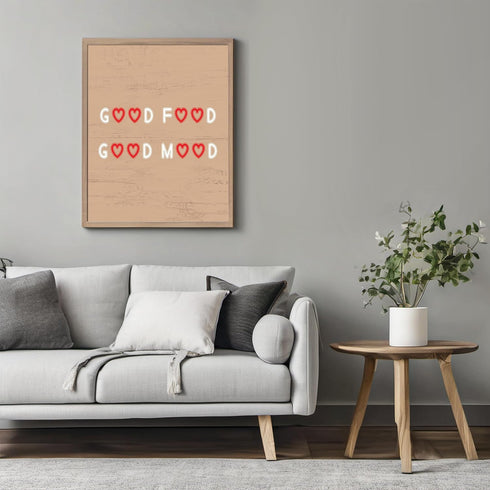 Posterizer 1 pcs-sweet kitchen print-good food-good mood-Kitchen & Bar Art Gift for Moms Kitchens, Dining Room Decor- unframed wall art...