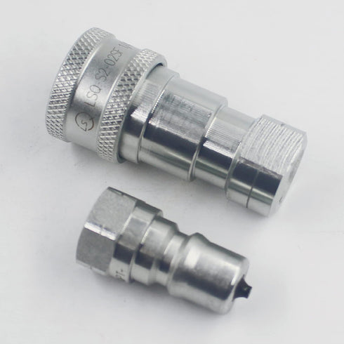 LSQ 1/4'' NPT Kubota 7J612-66323 K2581-66220 Replacement Quick Disconnect Hydraulic Quick Connect Couplers/Coupling Set w/Dust Caps...
