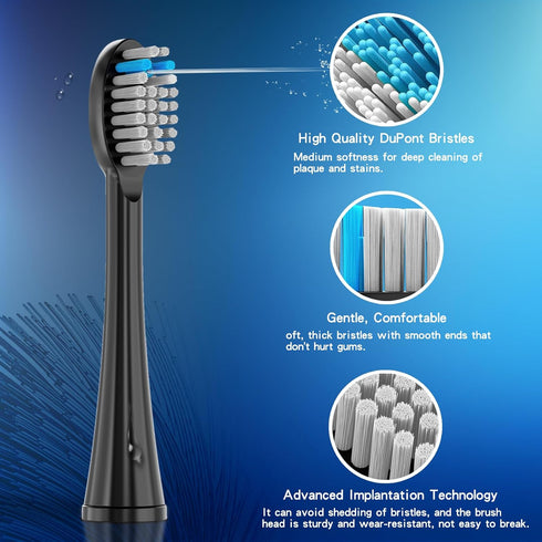Toothbrush Replacement Heads Compatible with Waterpik Sonic Fusion SF01 SF02 / Sonic Fusion 2.0 SF03 SF04, 6 Pcs Replacement Toothbrush Heads with...