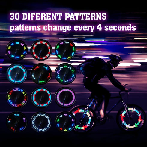 LED Bicycle Wheel Lights Waterproof Bike Spoke Reflector Bicycle SpokeLights Bicycle Accessories...
