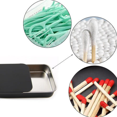 2Pack Dental Floss Portable Case,Storage 24 Picks, Refillable Glide Floss, Convenient and Hygienic Storage for Travel, Dining Out, Camping(Black)...