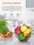 Round Wire Basket Black Fruit Basket Bowl Fruit Holder for Kitchen with Handle Black Home Storage for Vegetables, Snacks, Household Items Decor...