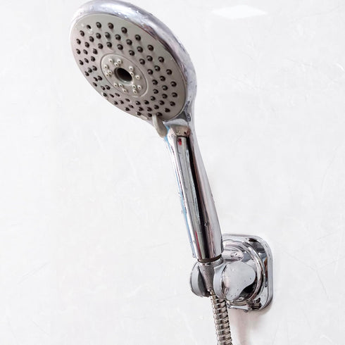 Shower Head Holder, Adjustable Handheld Shower Head Holder Adhesive or Screw Wall Mount Shower Wand Holder Waterproof by Lofekea (1 Pack, Chrome)...