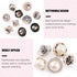 Swpeet 150Pcs 15 Types Beautifu Sew in Faux Pearl Buttons Sewing Crafts with Shank Cover Up Buttons for Clothes Shirts Suits Coats Sweaters Storag...