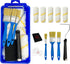 4 inch 16PCS Paint Roller Cover Set,Wall Painting Roller Naps for Professional or Home Owners with All Paints and Stains for House or Commercial U...