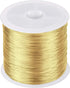 MIKIMIQI Jewelry Wire - 328Ft, 26 Gauge, Tarnish Resistant, Copper, 0.4mm X 100m (Gold)...