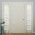 No. 918 Emily Sheer Voile Rod Pocket Door Sidelight Curtain Panel, 28" x 72", Eggshell...