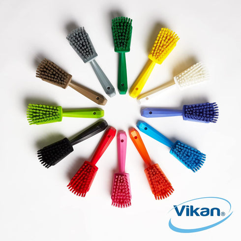 Vikan 41922 Brush,Washing,Stiff,10",PP/PBT,Green...