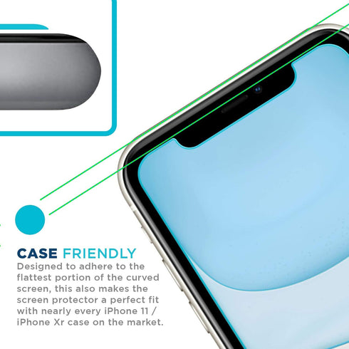 Tech Armor Screen Protector for iPhone 11 and iPhone XR 6.1 inch - Ballistic Tempered Glass, Case Friendly, Sensor Protection, HD, 9H Hardness - 3...