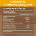 Liposomal Turmeric Curcumin Supplement 2200 mg with Black Pepper Extract 15 mg for High Absorption and Joint Function, 60 Softgels for Adults...